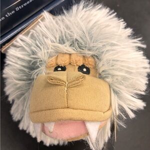 Kong Plush Lion Toy with Cream and Gray Mane